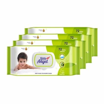 Little Angel Super Soft Cleansing Baby Wipes Lid Pack, 288 Count