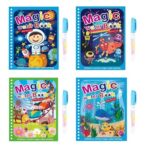 Magic Water Painting Book for Kids with Magical Water Doodle Pen,