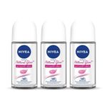 Nivea Deodorant Roll On, Whitening Smooth Skin For Women, 50ml (Pack Of 3)
