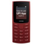 Nokia All-New 105 Single Sim Keypad Phone with Built-in UPI Payments, Long-Lasting Battery, Wireless FM Radio | Red