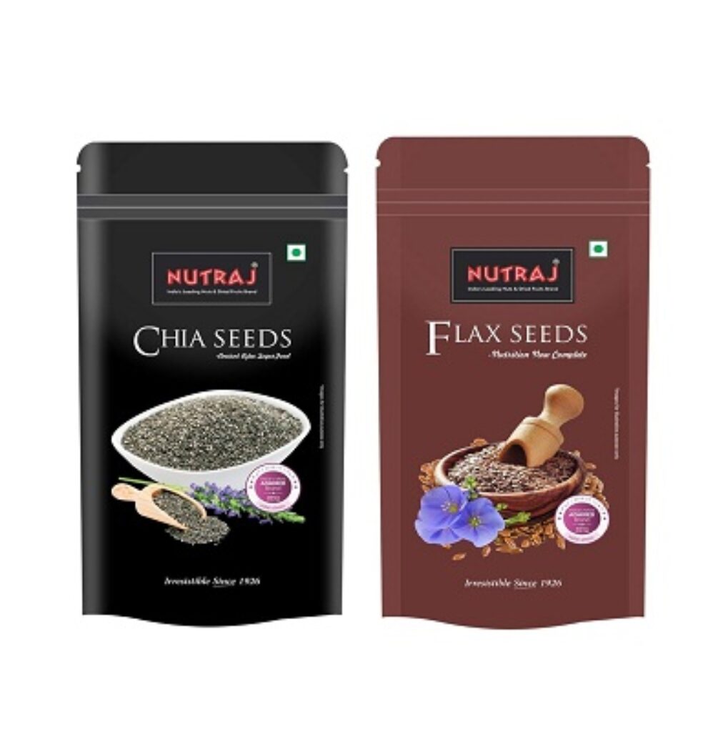 Nutraj Flax Seeds & Chia Seeds 400g (200 gm Each)