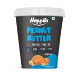 Happilo All Natural Unsweetened Peanut Butter Crunchy 1Kg, Protein Rich, Roasted Peanuts, No Added Sugar