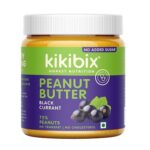 Kikibix Black Currant Natural Peanut Butter | No Added Sugar | Omega 3 Fatty Acids