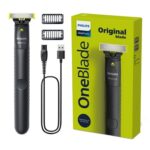 Philips OneBlade Hybrid Trimmer and Shaver with Dual Protection Technology for No Nicks and Cuts as Blade Never Touches Skin (New Model) QP1424/10