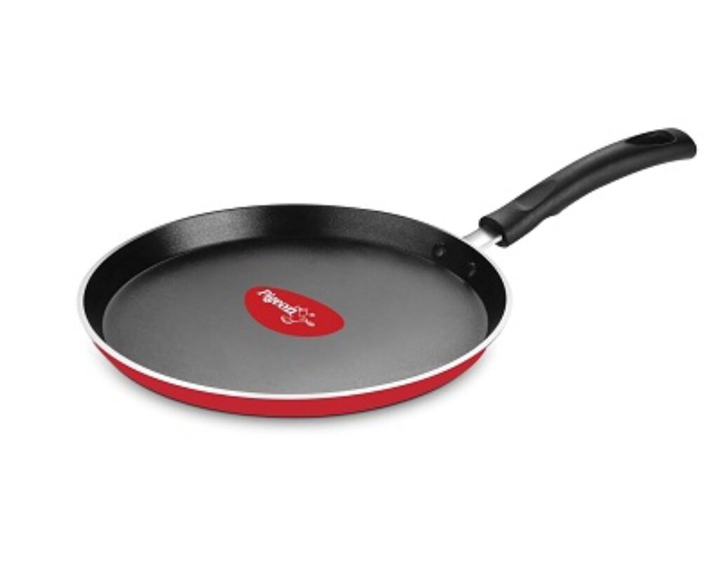 Pigeon by Stovekraft Basics Aluminium Non Stick, Non Induction Base Tawa, 28 Cm, Red