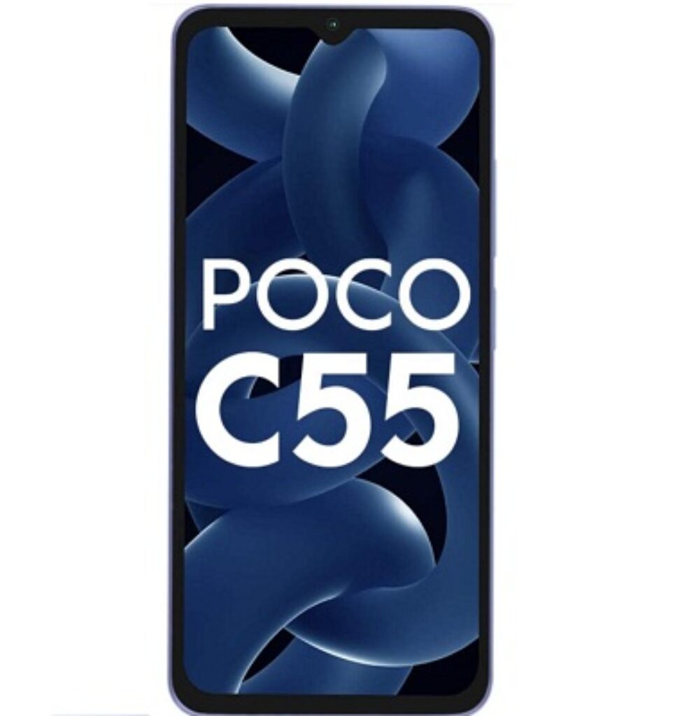 POCO C55 (Cool Blue, 6GB RAM, 128GB Storage)