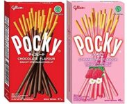 Pocky Glico Combo Pack Chocolate Flavour and Strawberry Flavour- 47g Each