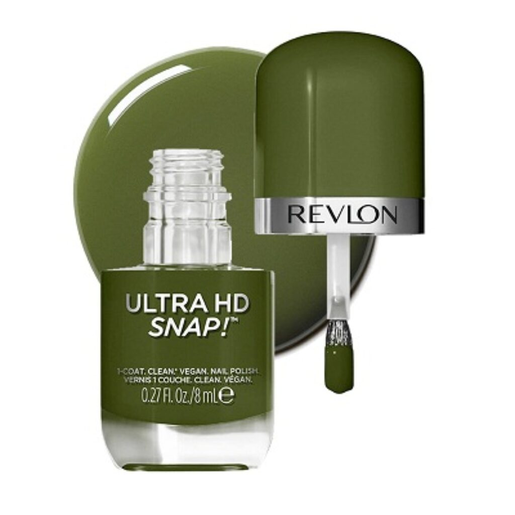 Revlon Ultra HD Snap Nail Colors, Natural Rich Glossy Nail Polish, 100% Vegan Formula, No Base and Top Coat Needed - Commander in Chief,8 ml