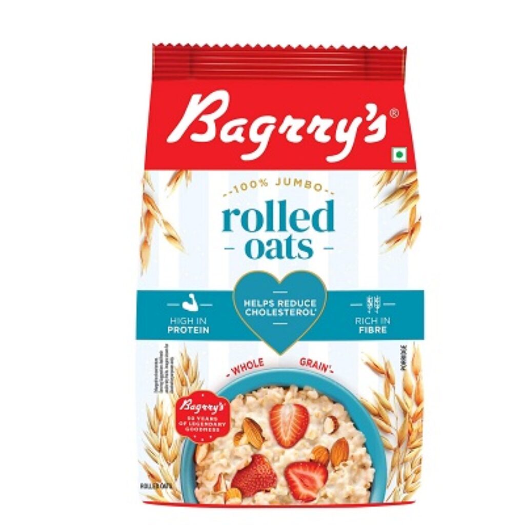 Bagrry’s 100% Jumbo Rolled Oats 1kg Pouch