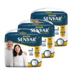 SENYAR Unisex Adult Pullup Diaper with Advanced Leak Protection, Medium waist size (24inch -45 inch) (61-115 Cms) (10 pcs per Pack/Pack of 3)
