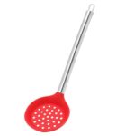 Clazkit Skimmer Slotted Spoon with Strong Silicone Covering Head & Staycool Stainless Steel Handle