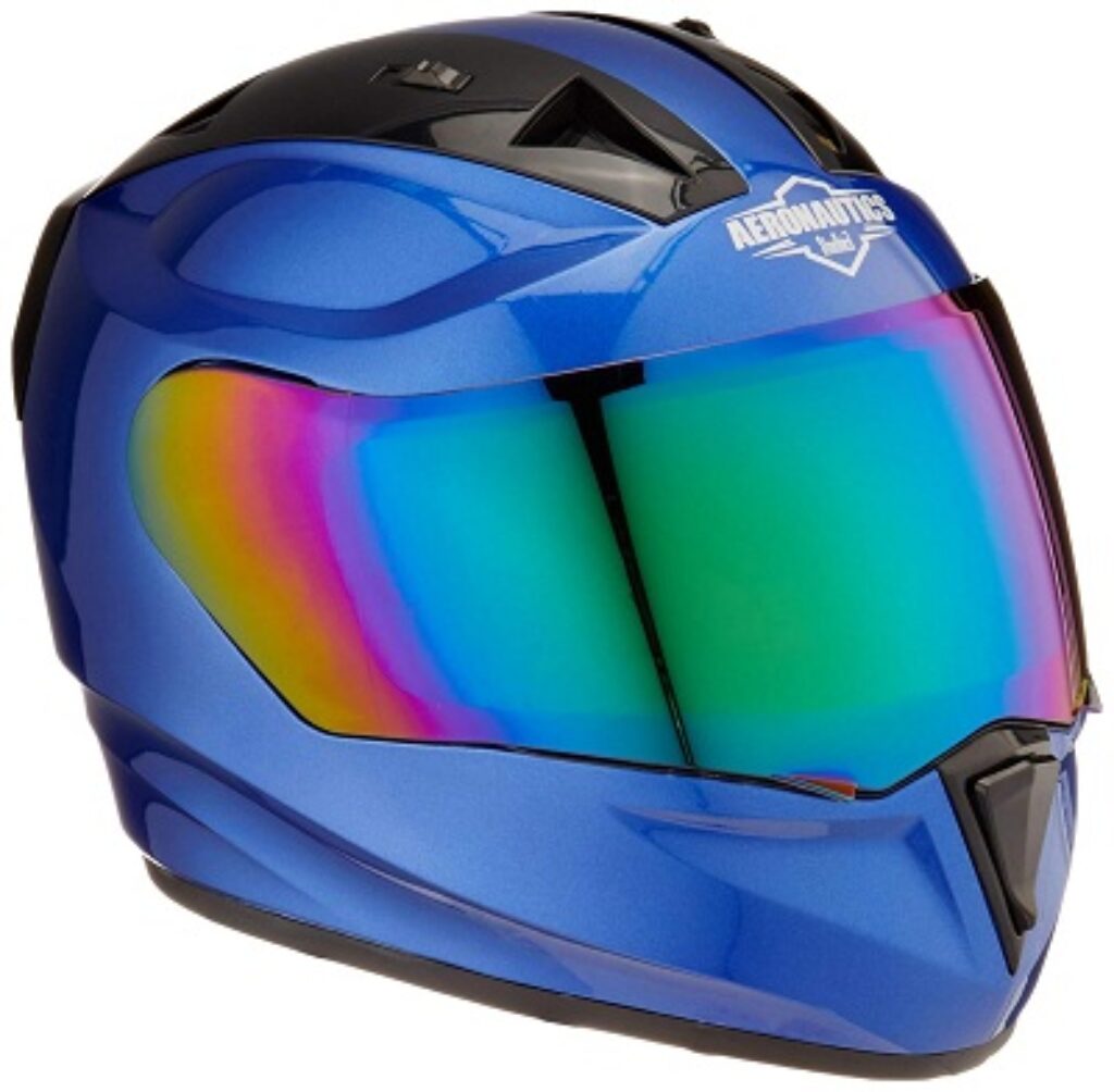 Steelbird SA-1 Aeronautics Full Face Helmet Blue, Size: XL(59-60 cm)