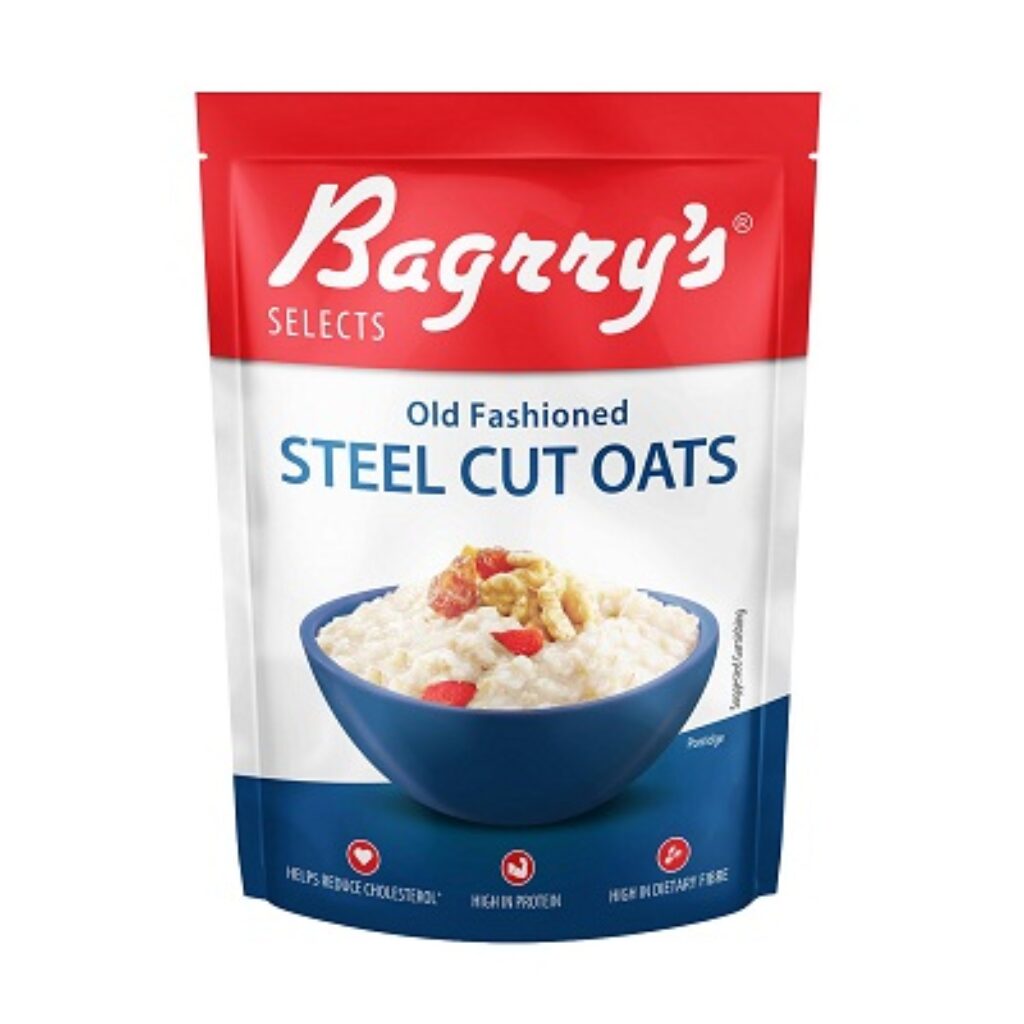 Bagrry's Steel Cut Oats 1.5kg Pouch | High in Dietary Fibre & Protein