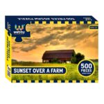 Webby Sunset Over A Farm Jigsaw Puzzle, 500 Pieces