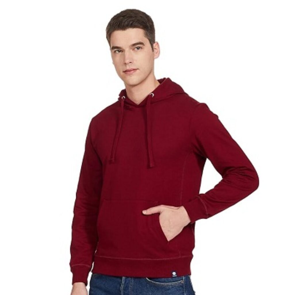 Amazon Brand - Symbol Men's Cotton Rich Light Weight Crew Neck/Hooded Sweatshirt (Regular Fit)