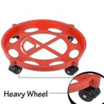 PRAHARD® Easily Movable LPG Gas Cylinder Stand Trolley with Wheels - Red