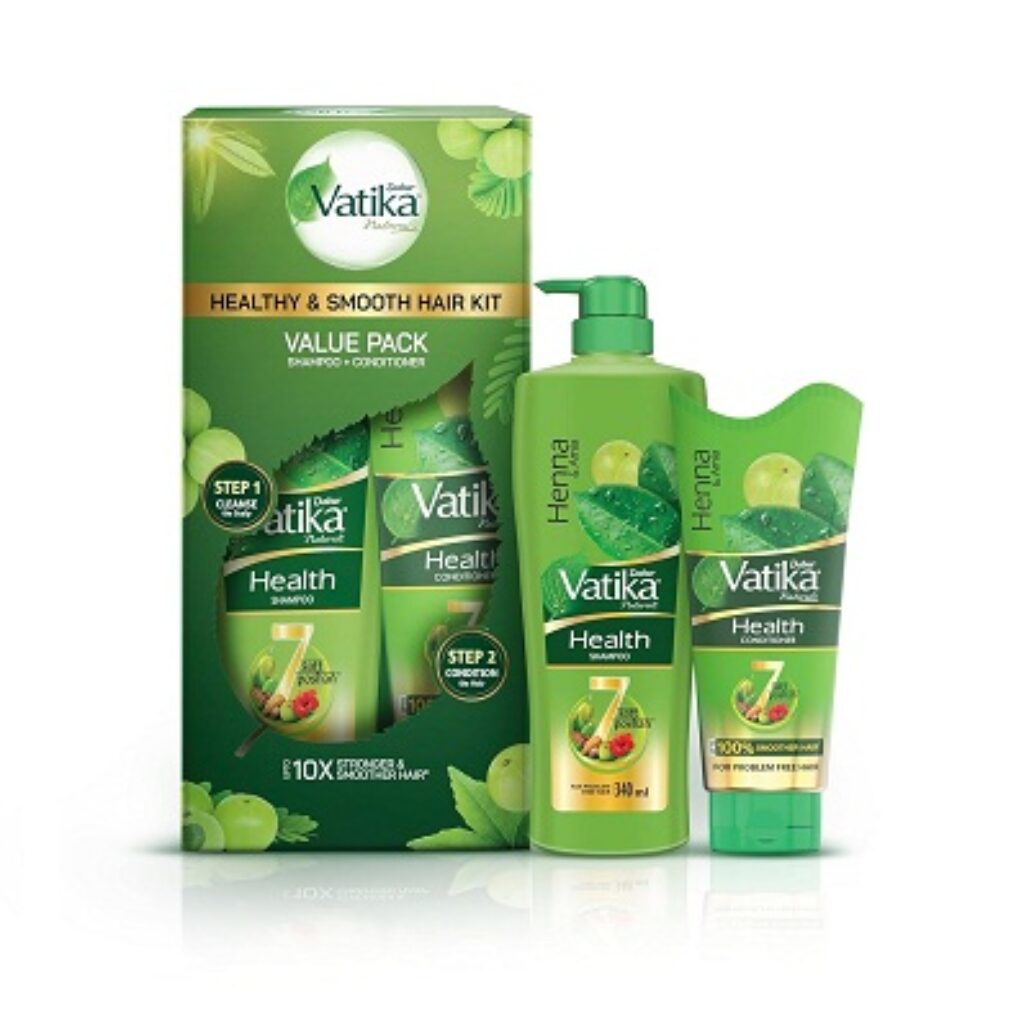 Dabur Vatika Health Shampoo - 340 ml & Conditioner - 180 ml Value Pack