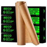 Beco Eco-Friendly Baking & Wrapping Paper, 20 Meter Roll Each, Pack of 4, 100% Bamboo Pulp & Chemical Free Parchment Paper