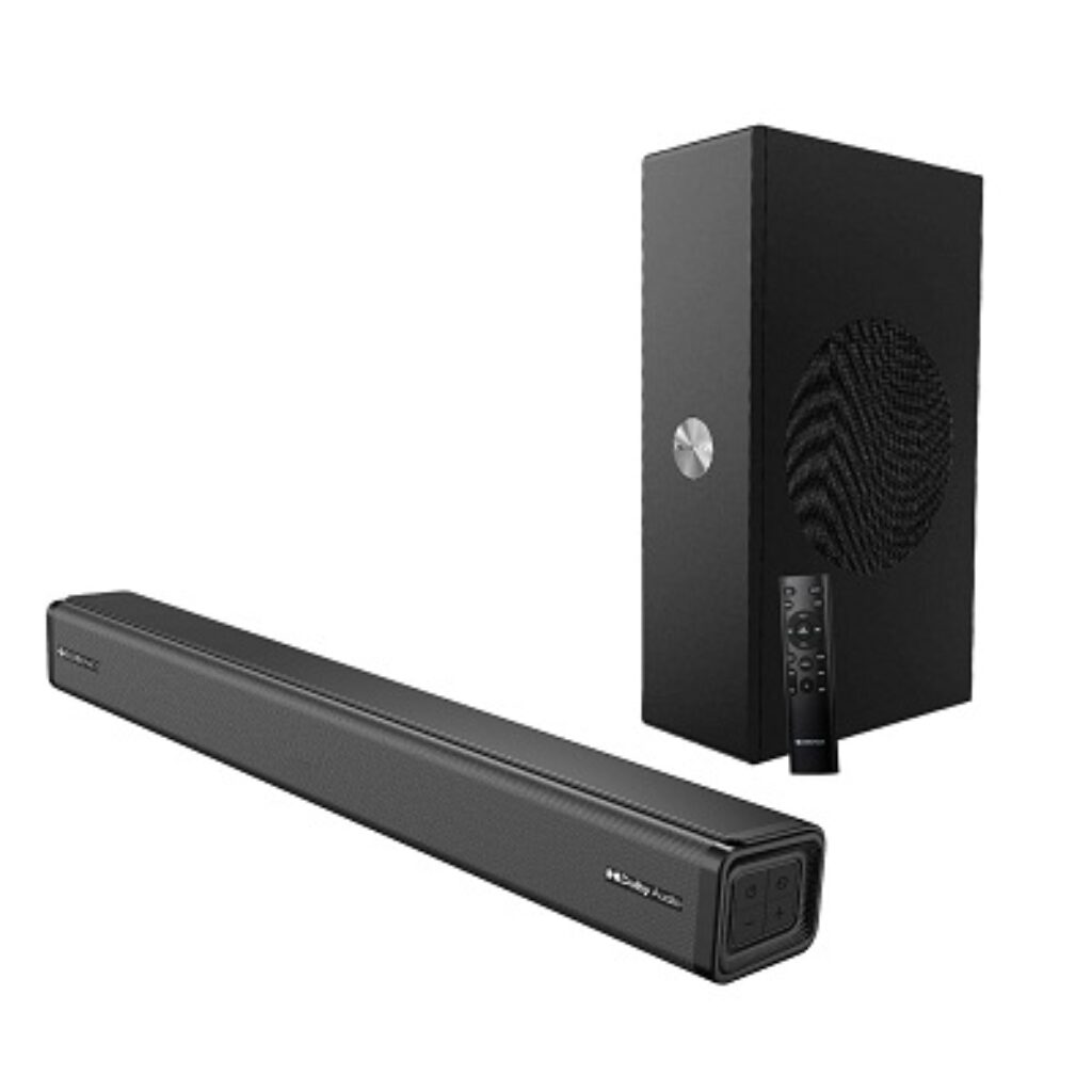 ZEBRONICS Juke BAR 8700 PRO 160W Output soundbar, Bluetooth 5.0, HDMI (ARC), AUX, Dolby Audio, Wireless Subwoofer, LED Display, Wall Mountable, Virtual 5.1 and Dual Driver