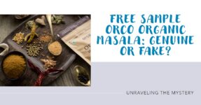 Free sample products Orco Organic Masala