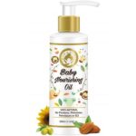 Mom & World Baby Nourishing Oil For Baby Massage - 200ml (With Almond, Grapeseed, Wheatgerm, Olive & Coconut Oils)