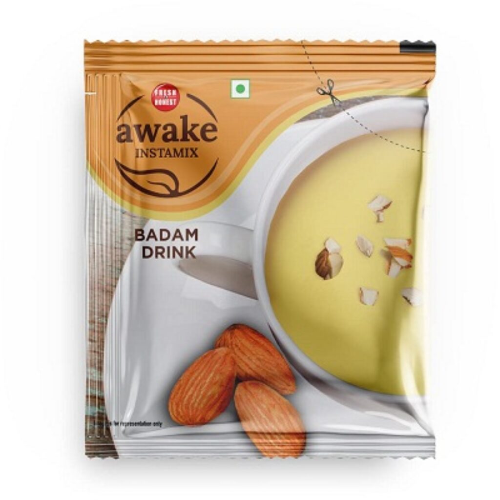 FRESH & HONEST Awake Instamix - Badam Drink 10G - Pack Of 10, Vegetarian