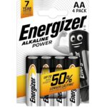 Energizer AA Energizer Power Alkaline Batteries - Pack of 4