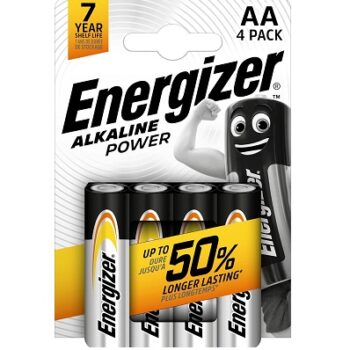 Energizer AA Energizer Power Alkaline Batteries - Pack of 4