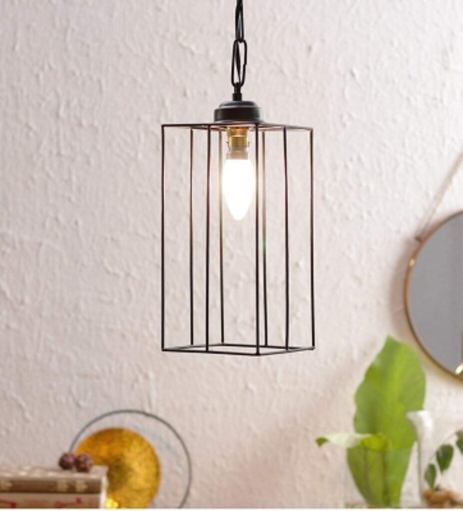 Ntu-221 Black Metal Hanging Light by tu casa Holder type-b-22 (Bulb not Included)