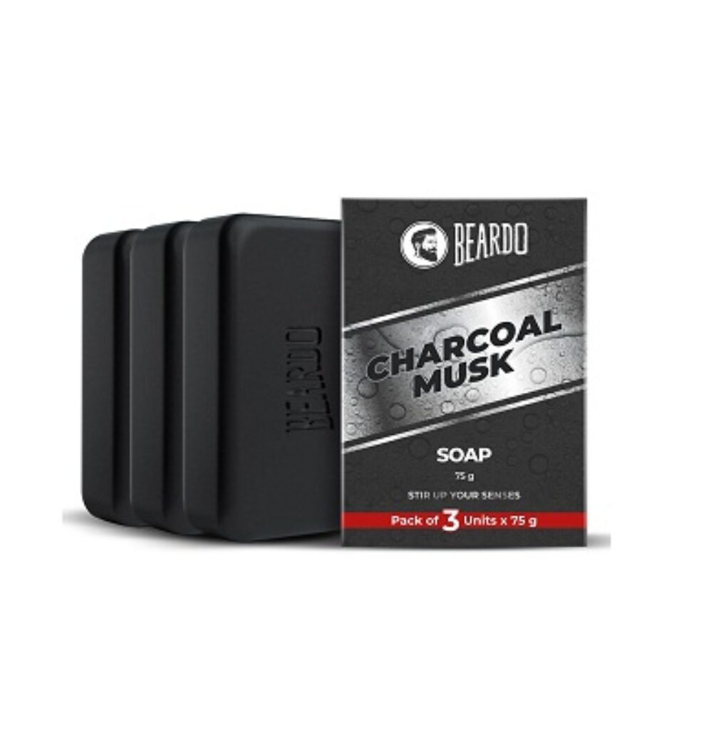 Beardo Activated Charcoal Musk Soap for Men,