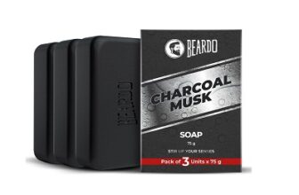 Beardo Activated Charcoal Musk Soap for Men,