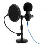 Powerpak BM-800 Black Condenser Microphone with Mini Pole Stand Pop