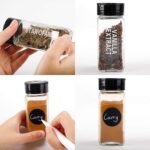 Vasukie Salt & Pepper Square Glass Spice Jar with Black Sifter Two Sided Sifter Cap,Masala jar Spice Container (Each Bottle 120ml) (4 Piece)