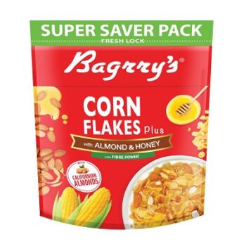 Bagrrys Corn Flakes 750gm Pouch | Almond and Honey