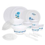RYLAN Blue Dinner Set | 36 Pieces for Family of 6