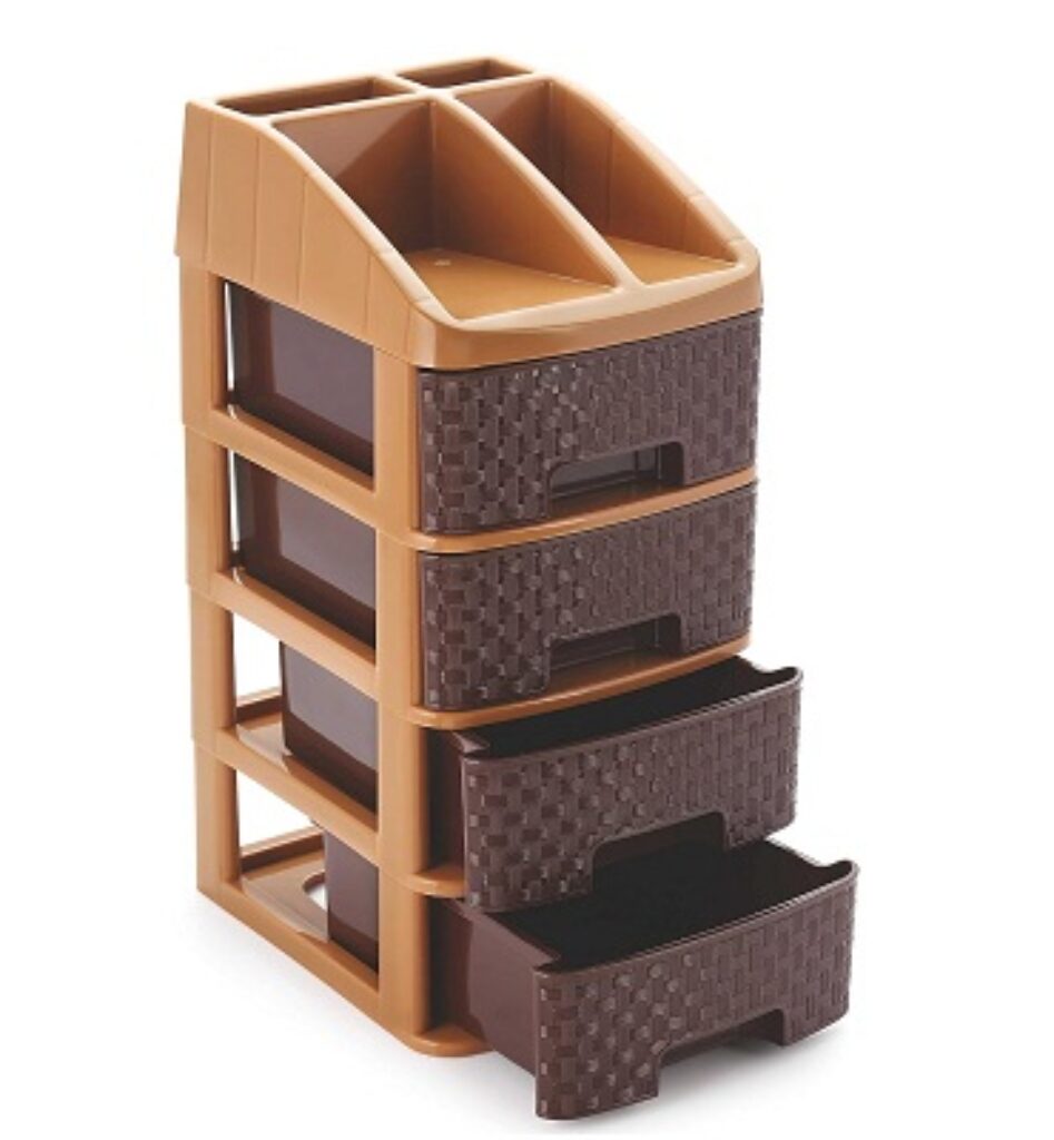 Nakoda 4-Tier Drawer, Assorted Colour, (21.4 x 17.3 x 37.5) cm