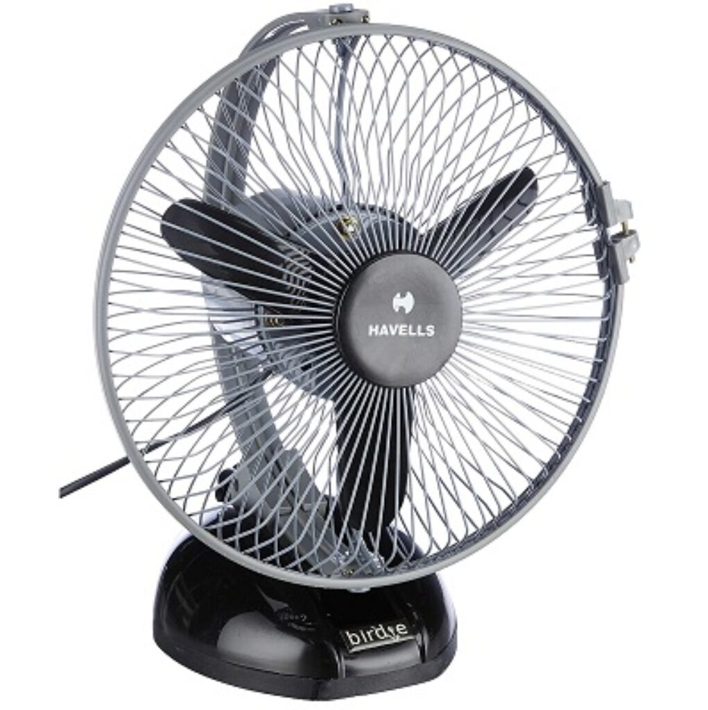 Havells Birdie 230mm Personal Fan (Black Grey)