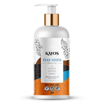 Kayos - Pure Flaxseed Hair Gel, 300ml Curly Hair Gel For Dry & Frizzy Hair