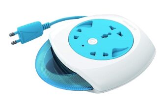 Anchor by Panasonic 5224 6A Flexi Cord 2 Pin 4 Mtr Universal Socket With Indicator (Blue & White)