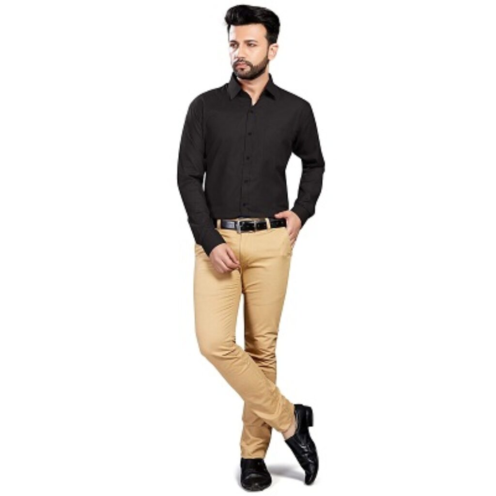 BE ACTIVE Men's Solid Slim Fit Cotton Formal Shirts