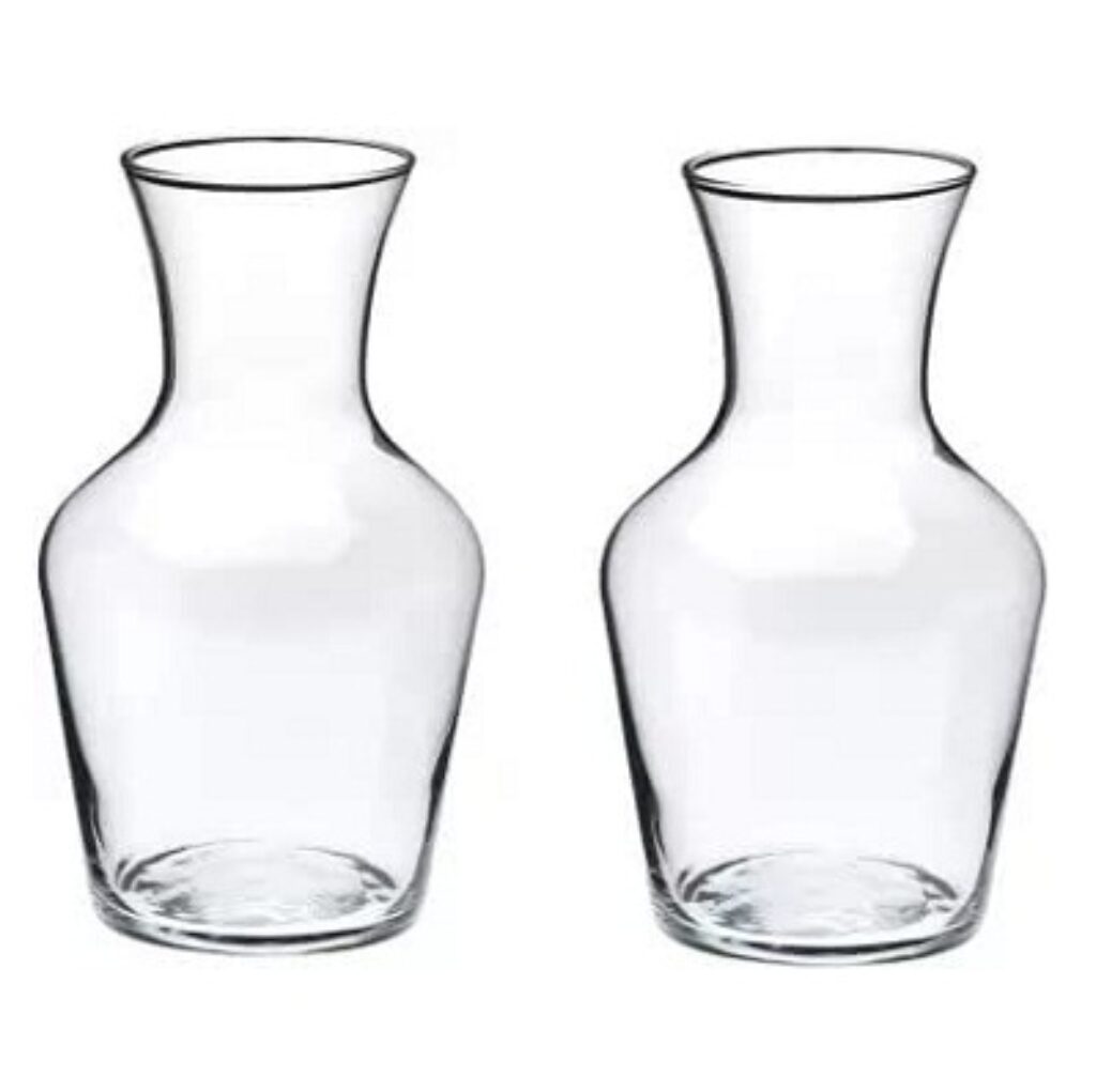 Flora Solutions Beautiful Transparent Bootle Shape Glass Pots Set Off 2 Glass