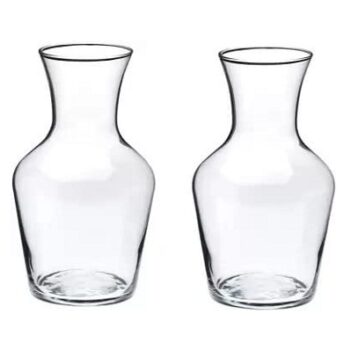 Flora Solutions Beautiful Transparent Bootle Shape Glass Pots Set Off 2 Glass