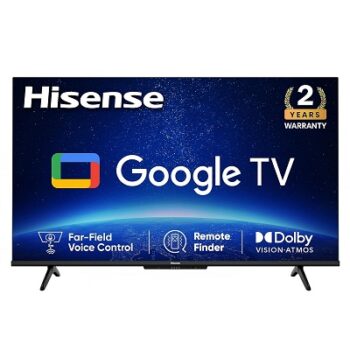 Hisense 139 cm (55 inches) Bezelless Series 4K Ultra HD Smart LED Google TV 55A6H (Black)