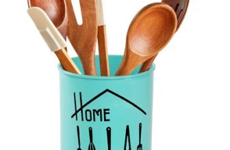 SHYAMA HOMES Metal Tableware Ladel Spoon stand, Cutlery Holder or Organizer| Cutlery Utensil Stand for Kitchen| Kitchen stand, Utensil Holder (Aqua)