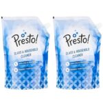 Amazon Brand - Presto! Glass & Household Cleaner Refill Pouch - 1 L (Pack of 2)