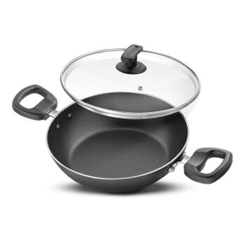 Judge by Prestige Everyday Kadhai 24 cm Diameter with Lid 2.3 L Capacity (Aluminium, Non-Stick)