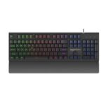 Amazon Basics Backlit Gaming Keyboard, LED Wired, Ergonomic & Wrist Rest Keyboard, for PC/Laptop/Mac – Black