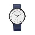 Titan Analog White Dial Men's Watch-1849NL01/NR1849NL01 Genuine Leather, Blue Strap