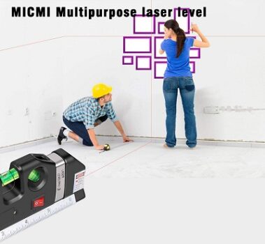 micmi Laser Level, Multipurpose Laser Tape Measure Line 8ft+ Tape Measure Ruler