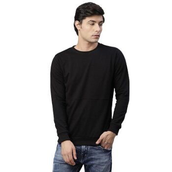 RIGO Cotton & Fleece Printed Round Neck Sweatshirt for Men | Full Sleeves Sweatshirt for Men | Casual Wear Stylish Sweatshirts for Men